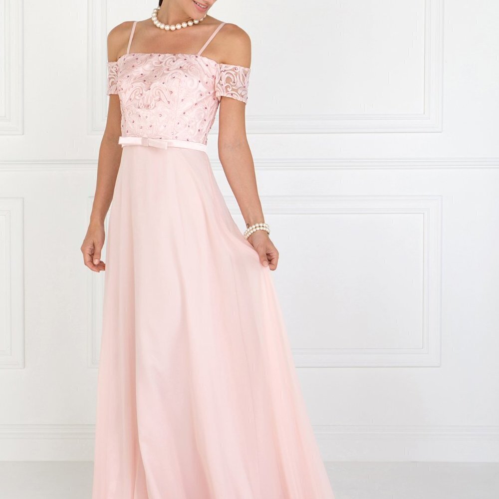 Off Shoulder A-Line Shape Prom Dress GSGL1521